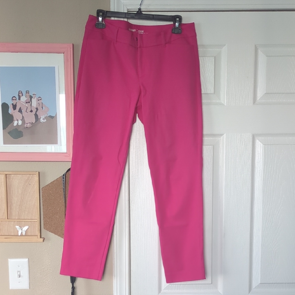 Old Navy Women's Bright Pink Straight Leg Pants